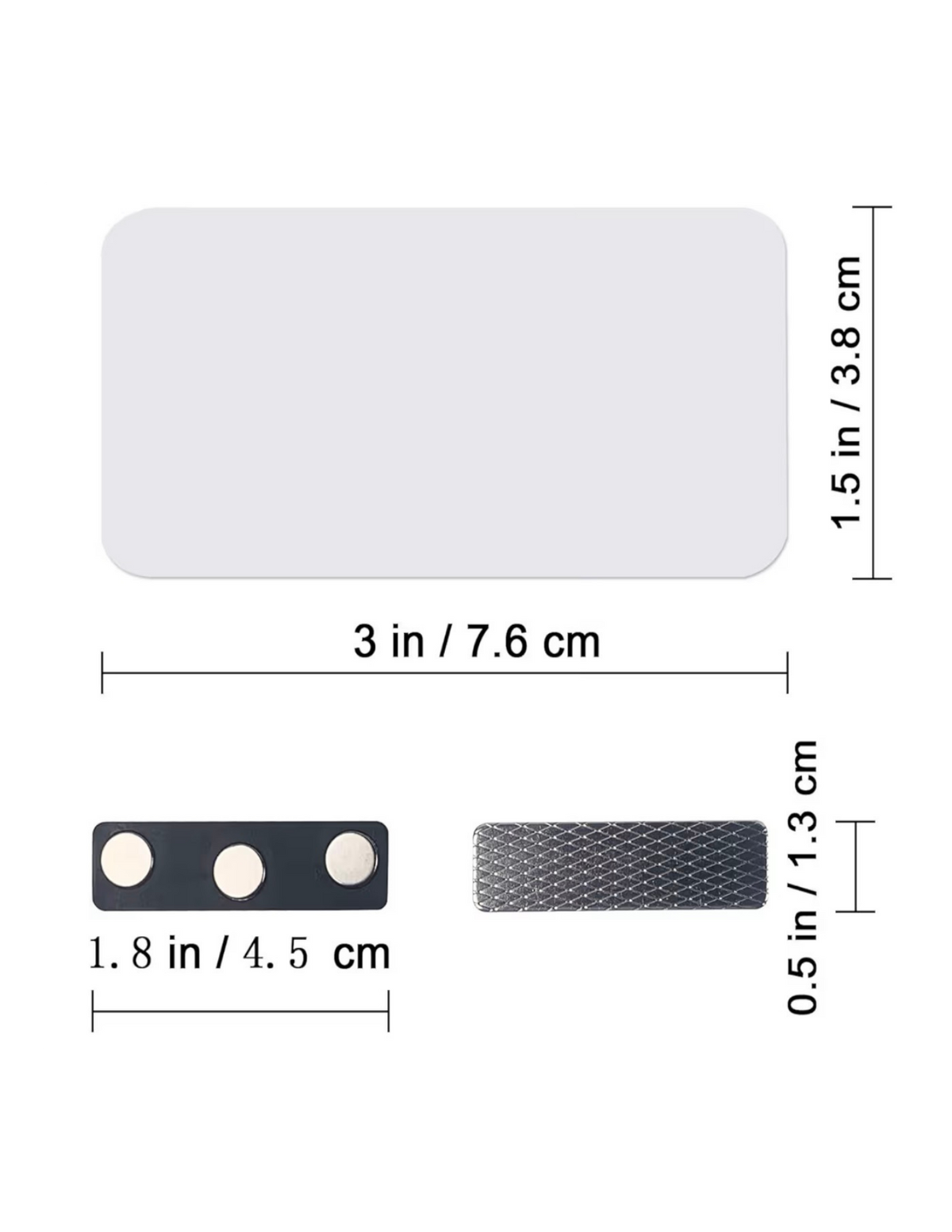 Metal Magnetic Name Tag